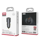 Автомобильное зарядное устройство XO CC45 1USB плюс 2PD черное                                      