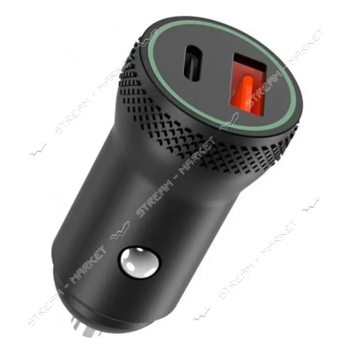 Автомобильное зарядное устройство XO CC33 c Type-c 1USB плюс QC3.0 черное                           