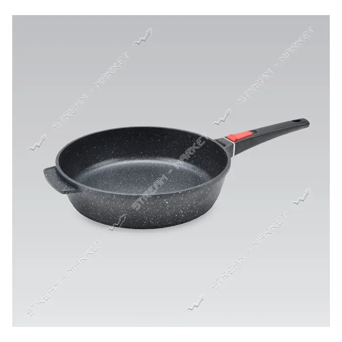 Сотейник Maestro MR-4724 d24см h6.5см покрытие антипригарное Marble съемная ручка без крышки        
