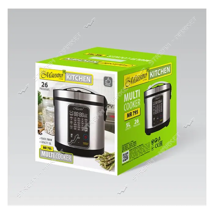 Мультиварка Maestro MR-795 700Вт 5л 26 программ антипригарная чаша                                  