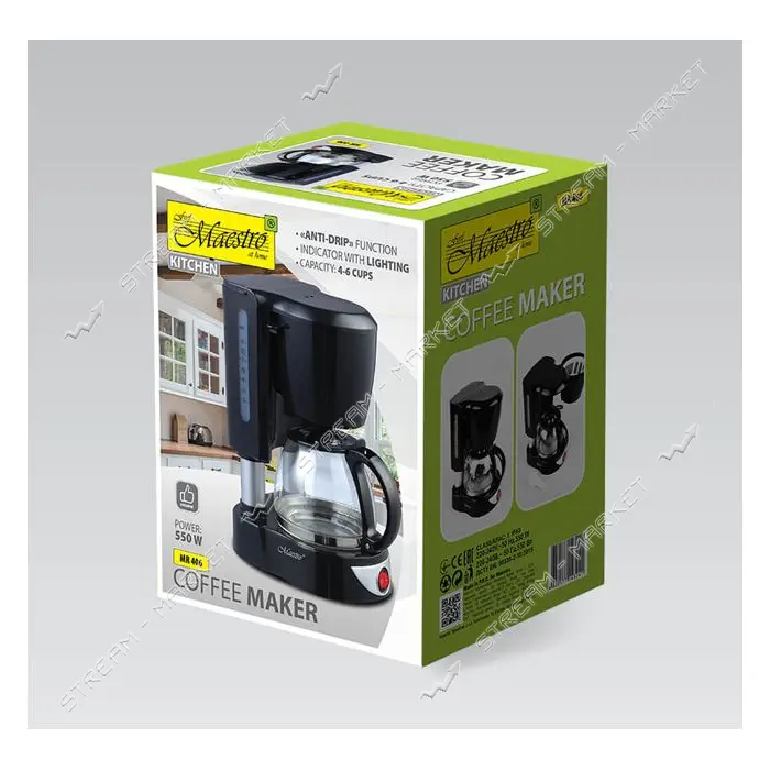 Кофеварка Maestro MR-406 550Вт капельная