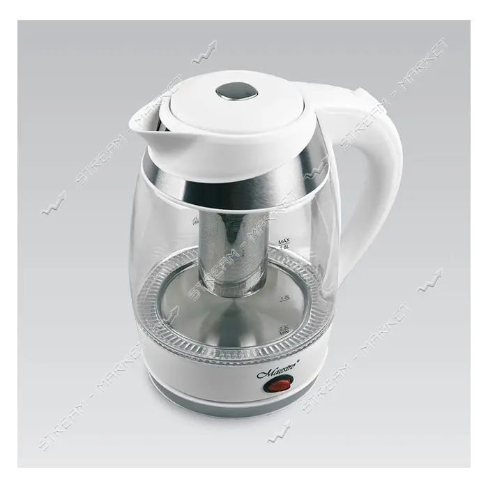 Электрочайник Maestro MR-065-WHITE 1850-2200Вт 1.8л стекло
