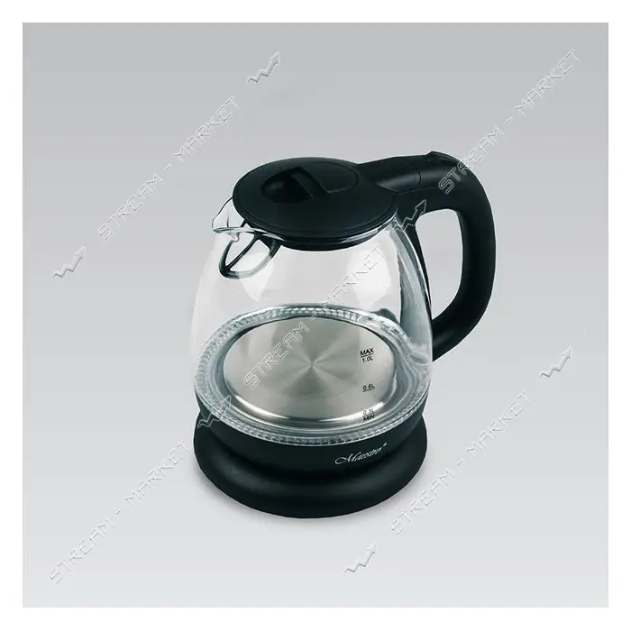 Электрочайник Maestro MR-055-BLACK 1100Вт 1л стекло                                                 