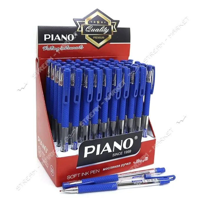 Ручка шариковая Piano PT-350 масляная синяя