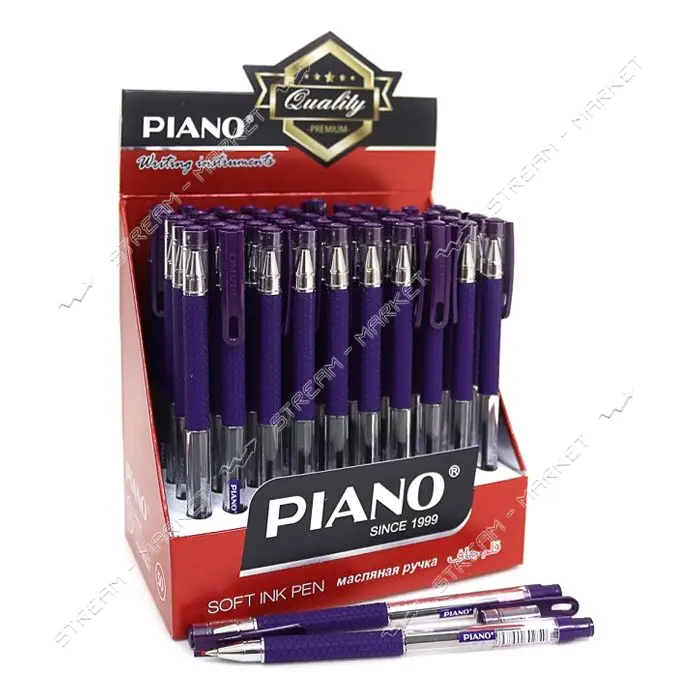 Ручка шариковая Piano PT-350 масляная фиолетовая