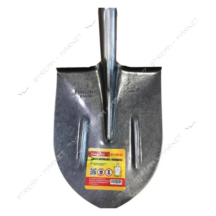 Лопата американка Hand-Tools лакированная рельсовая сталь без черенка