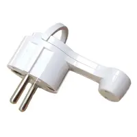Вилка Techno Systems В 16 евро з/к угловая откидная ручка белая                                     