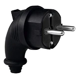 Вилка Techno Systems RUBBER с боковым вводом з/к IP44