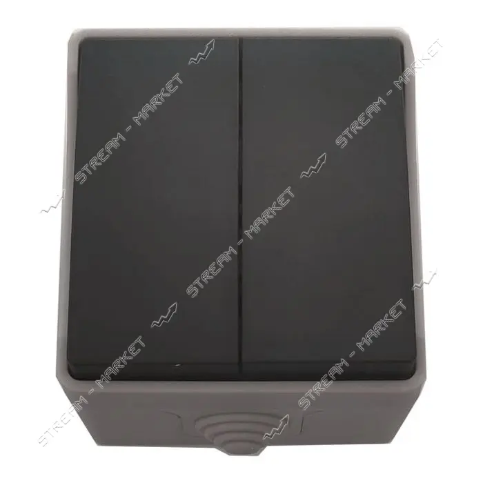 Выключатель для открытой установки Techno Systems Surface 2-клавишный IP54                          