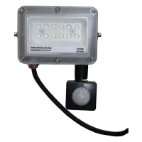 Прожектор LED Techno Systems 10W GOLDEN Slim 220V 1100Lm 6500K IP65 с датчиком движения             