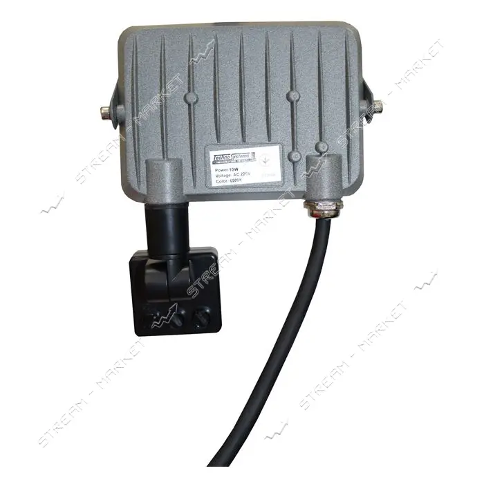 Прожектор LED Techno Systems 10W GOLDEN Slim 220V 1100Lm 6500K IP65 с датчиком движения             