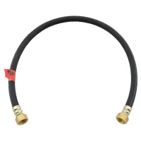 Шланг газовый резиновый Никифоров L500 1/2" В/В латунь черный                                       