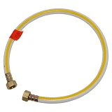 Шланг газовый Никифоров ПВХ армированный L500 1/2" В/В латунные гайки белый                         