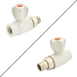 Кран радиаторный PPR N031906 прямой с американкой 25х3/4"Н латунный шар
