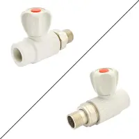 Кран радіаторний PPR N031906 прямий з американкою 25х3/4"Н латунна куля                             