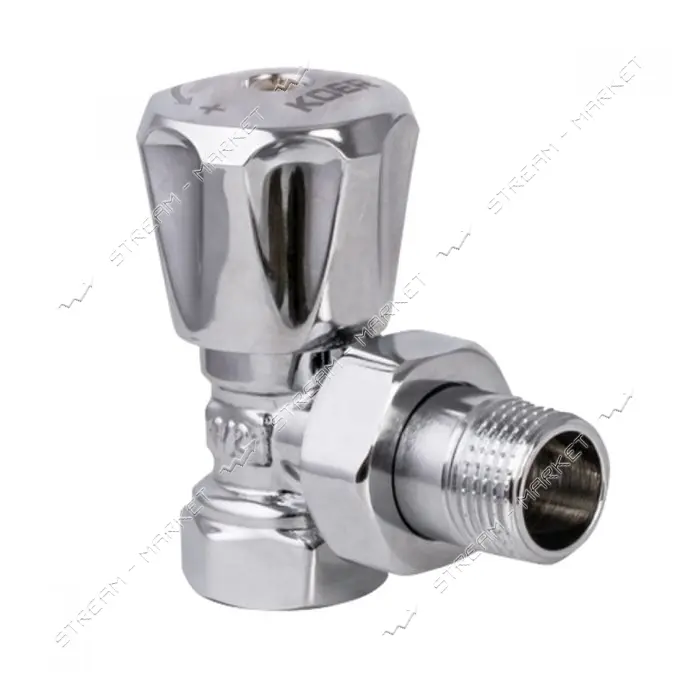 Вентиль радиаторный угловой Koer KR.901.CHR-1/2x1/2 хром