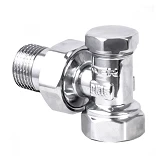 Вентиль радиаторный Koer KR.902.CHR 1/2" угловой без ручки хром