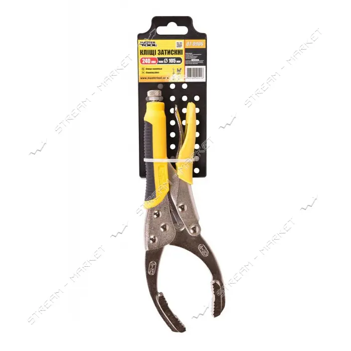 Клещи зажимные для масляного фильтра Mastertool 07-0906 240мм максимальный диаметр захвата 105мм
