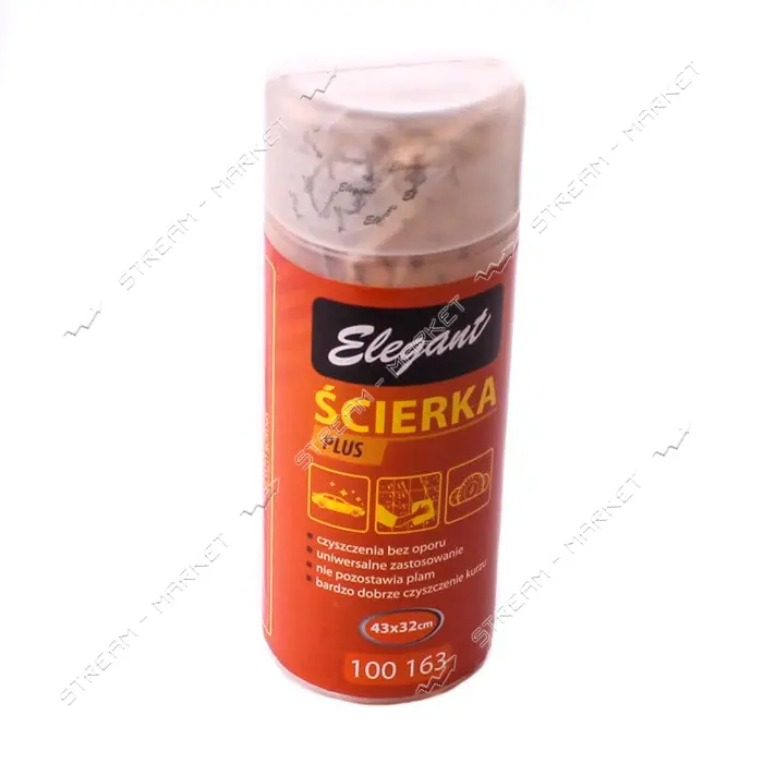 Салфетка влажная Elegant EL 100163 в тубусе простая 43х32см                                         