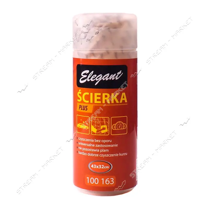 Салфетка влажная Elegant EL 100163 в тубусе простая 43х32см                                         