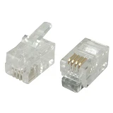 Коннектор телефонный RJ-11 6P4C на 4 контакта                                                       