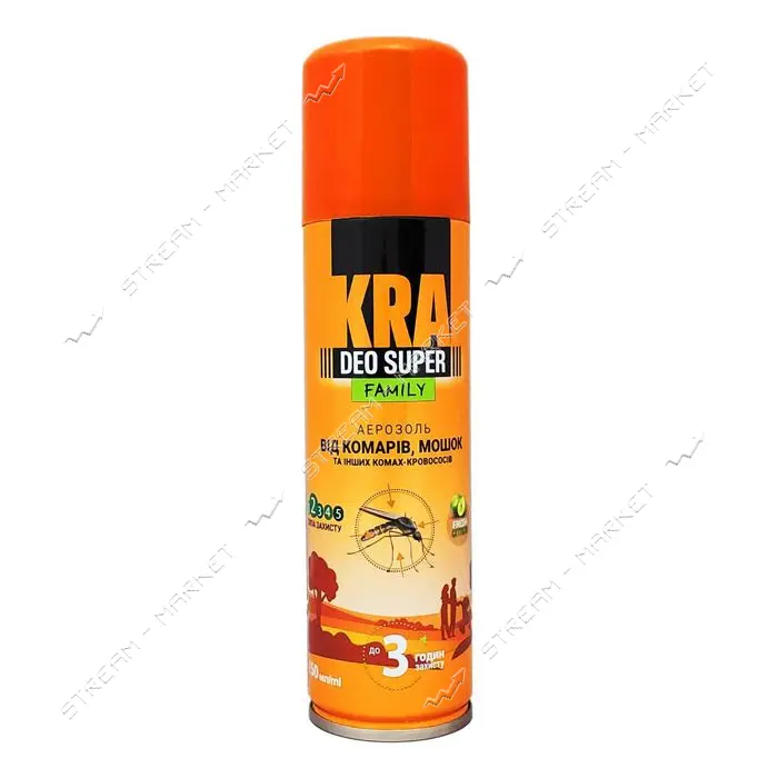 Аэрозоль от комаров и мошек KRA DEO FAMILY 150мл