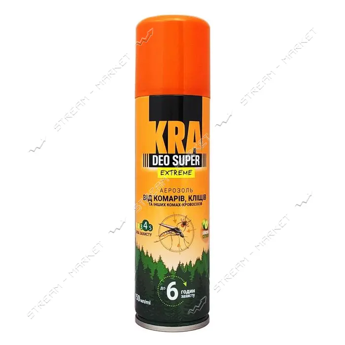 KRA DEO EXTREME Аэрозоль от комаров и клещей 150 мл.                                                