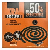 Спирали от комаров и мух KRA Deo Super 10шт