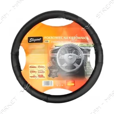 Чехол на руль с массажером Elegant EL 105 601 М черный кожа                                         