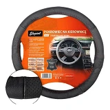 Чехол на руль с массажером Elegant EL 105 646 М перфорированная кожа черный                         