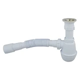 Сифон Extra Plast МКР-50 для умывальников и моек бутылочный с гибкой трубой