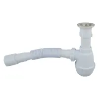 Сифон Extra Plast МКР-50 для умывальников и моек бутылочный с гибкой трубой                         