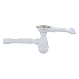 Сифон бутылочный Extra Plast ME 50 Евромойка для умывальников и моек с гибкой трубой и переливом
