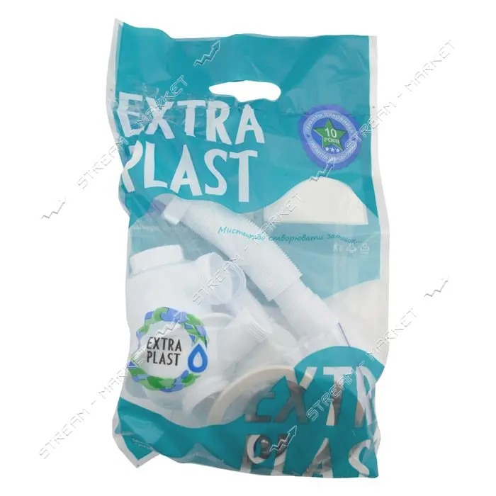 Сифон бутылочный Extra Plast МEКР-50 евро 3-1/2  с гибкой трубой круглым переливом для умыв и моек  