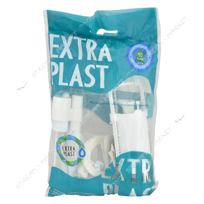 Арматура для бачка унитаза Extra Plast АРБ-02 боковой подвод 1/2 двойная кнопка