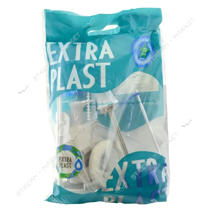 Арматура для бачка унитаза Extra Plast АРН-02 нижний подвод 1/2 двойная кнопка                      