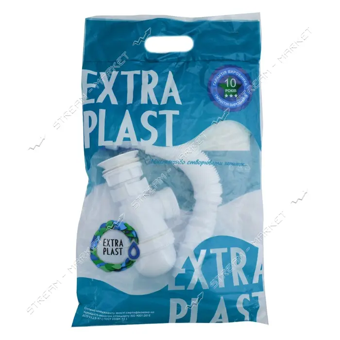 Сифон бутылочный Extra Plast СМ-50 Эко Эконом с гофротрубкой для умывальников и моек