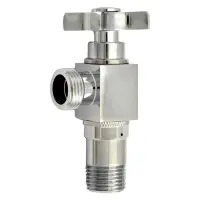 Вентиль угловой Ango JF-208 с поворотным корпусом 360 1/2нх1/2н хром латунь букса механика          