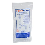 Сифон Тюльпан SoloPlast Т 0115 для умыв. с нерж. выпуском с пробкой и гибкой трубой 1 1/4x50