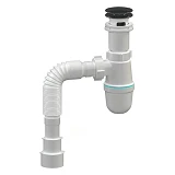 Сифон для мойки SoloPlast Т0516 выпуск клик-клак грибок