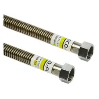 Подводка для газа Eco-Flex из нержавеющей стали d12 1/2"х1/2" ВВ 40см 1шт                           