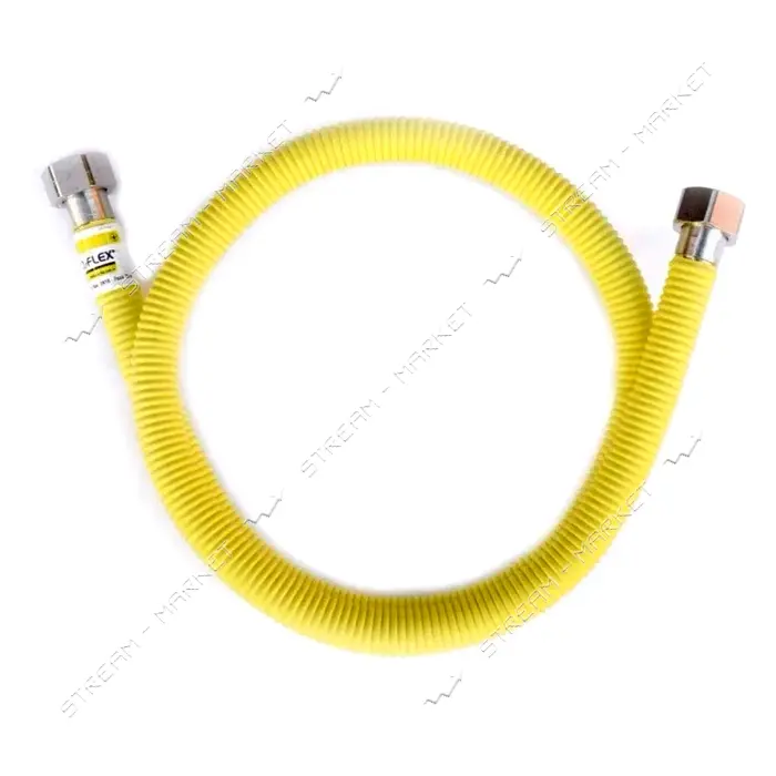 Подводка для газа из нержавеющей стали Eco-Flex ПВХ Super d12 1/2"х1/2" ВВ 80см