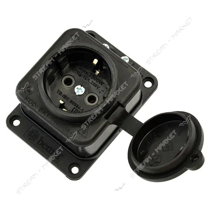 Розетка настенная каучук Bemis BK1-1402-3511 IP54