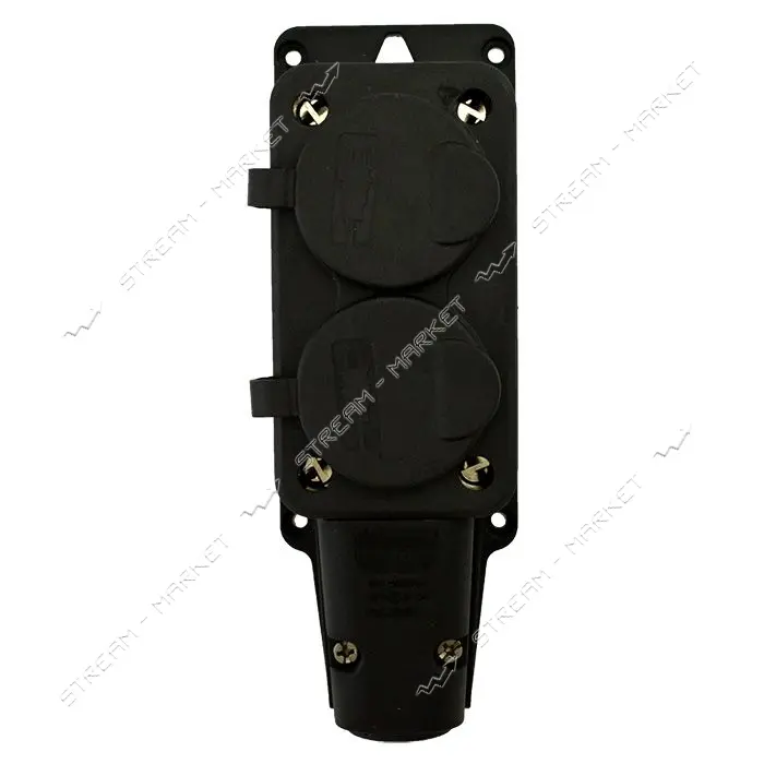 Розетка двойная каучук Bemis BK1-1402-3612 IP54