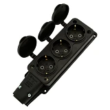 Розетка тройная Bemis BK1-1402-3613 16А каучук IP54