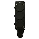 Розетка тройная Bemis BK1-1402-3613 16А каучук IP54
