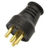 Вилка Bemis BK1-2504-4011 3x25А каучук                                                              