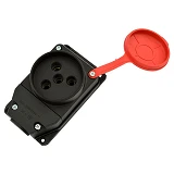 Розетка настенная Bemis BK6-2504-4511 3x25А каучук                                                  
