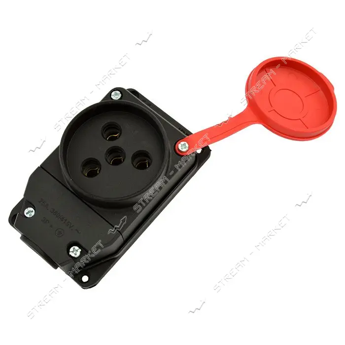 Розетка настенная Bemis BK6-2504-4511 3x25А каучук                                                  