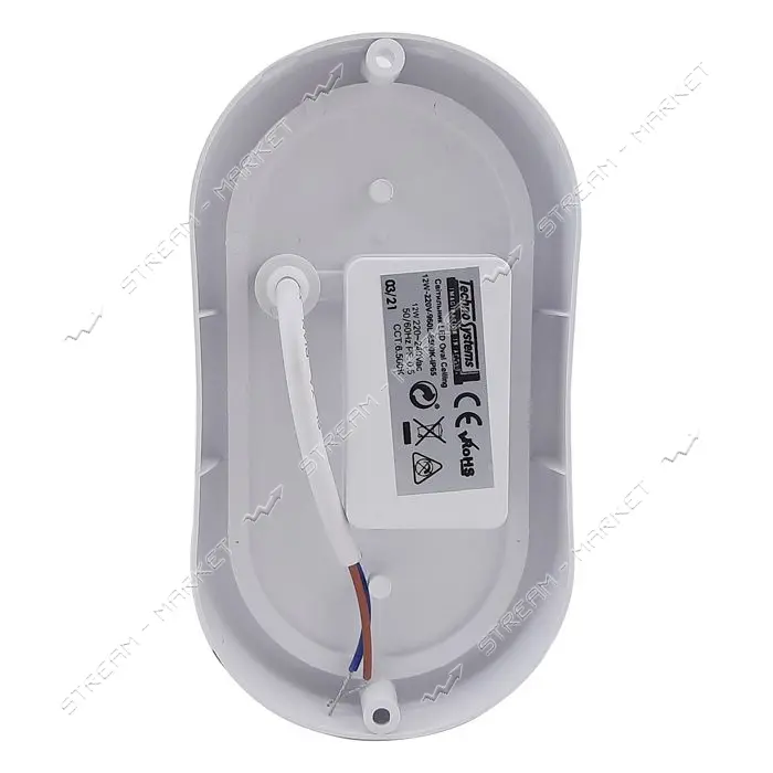 Светильник Techno Systems LED Oval Ceiling 12W-220V-960L-6500K-IP65 ЖКХ овал